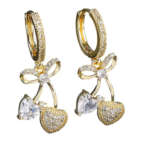 [faytobe] 3. Elegant Dangle Earrings Modern Geometric Ear Accessories Copper-Toned Women Bridal & Casual Occasions Pendant Earri