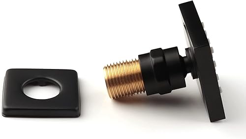 Miniatura 7 de DULABRAHE Ducha ajustable de 2 pulgadas para spa de latón cuadrado de masaje, rociador de cuerpo NPT de 12 pulgadas, acabado cromado negro cepillado