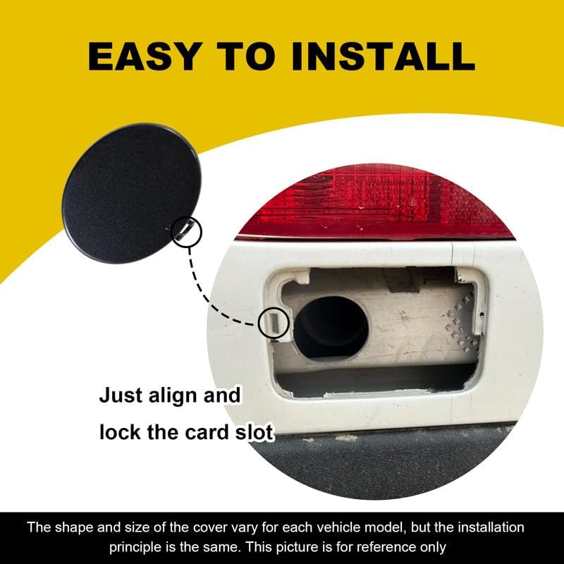 Car Front Bumper Tow Hook Cover Compatible with BMW 3 Series 2door E92 318d 320i 328ix 330d 335ix 2010 2011 2012 2013 Trailer Cover Cap 51117256104 Small Lid Towing Eye Cap