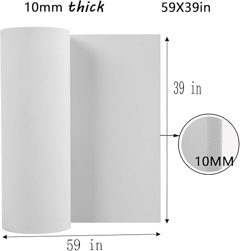 Miniatura 2 de Espuma EVA, rollo de espuma para cosplay, tamaño 0.394 in de grosor. 39 x 59 pulgadas (16 qft). Adecuado para modelado de espuma grande, proyectos