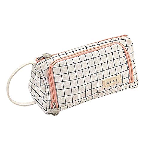 Preisvergleich Produktbild Qiuday Federmäppchen Große Kapazität Mäppchen Bleistift Stiftetasche Federtasche Stiftemappe Make-up Tasche Durable School Student Stifthalter Schreibwaren Make-Up Kosmetiktasche für Mädchen
