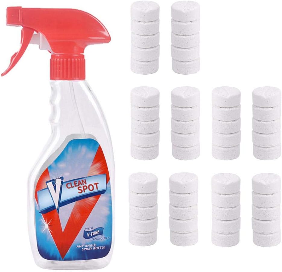 Multi Functional Effervescent Spray Cleaner Set With 1 Spray Bottle - All Purpose Home Cleaning Effervescent Spray Cleaner (50pcs with 1 bottle)
