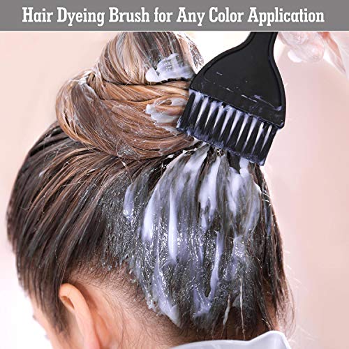 16Pcs Hair Dye Coloring Kit, DIY Beauty Salon Tool Set Weave Comb, Pin Tail Comb, Dyeing Brush, Mixing Bowl, Gloves, Salon Cape, Ear Covering and Sectioning Clips, for Balayage Highlighting - Thumbnail 4