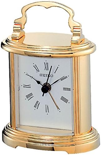 Seiko QXE031B Orologio Da Tavolo In Rovere: Quadrante Bianco, Sveglia Analogica