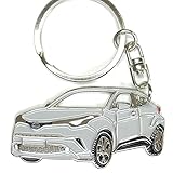 metal+enamel C-HR keyring schlüsselanhänger Fanartikel schlüssel anhänger Keychain Accessories … (grey)