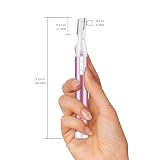 Funstant Upgraded Eyebrow Trimmer, Precision Electric Eyebrow Razor for Women Battery-Operated Facial Hair Remover with Comb No Pulling Sensation Painless for Face Chin Neck, Upper-Lip, Peach-Fuzz
