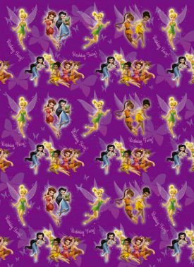 Isitart Ltd Tinkerbell Gift Wrapping Paper & 2 Gift Tags