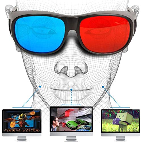 Lunettes 3D Anaglyphes Rouge/cyan - Pour Films 3D, Jeux, Impressions, Cadre En Plastique, Confortables - 14