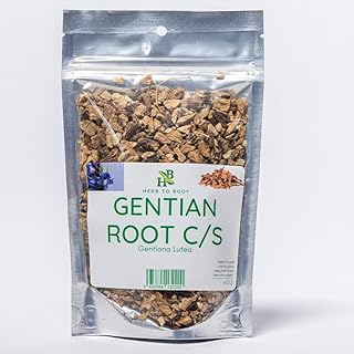 Herb To Body Gentian Root C/S - 4oz Resealable Pouch - Wildcrafted