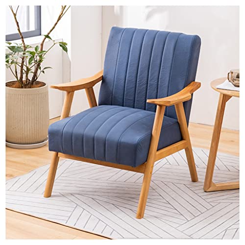 Stilvoller gepolsterter Sessel mit Holzrahmen und gemütlichem Kissen...