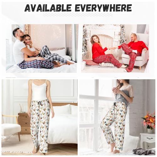 Women Comfy Pajama Pants Stretch Sleepwear Lounge Pants With Pockets & Drawstring4