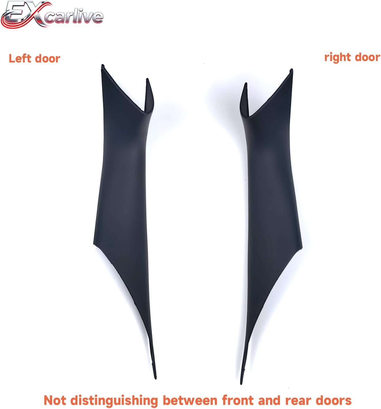 Compatible with BMW 5 Series Inner Door Handle Cover 2018-2023 G30 G31 520i 530i 540i 520d 530d 540d no-Remove Car Door Handle Protective Cover(Black, Left + Right 2pcs)
