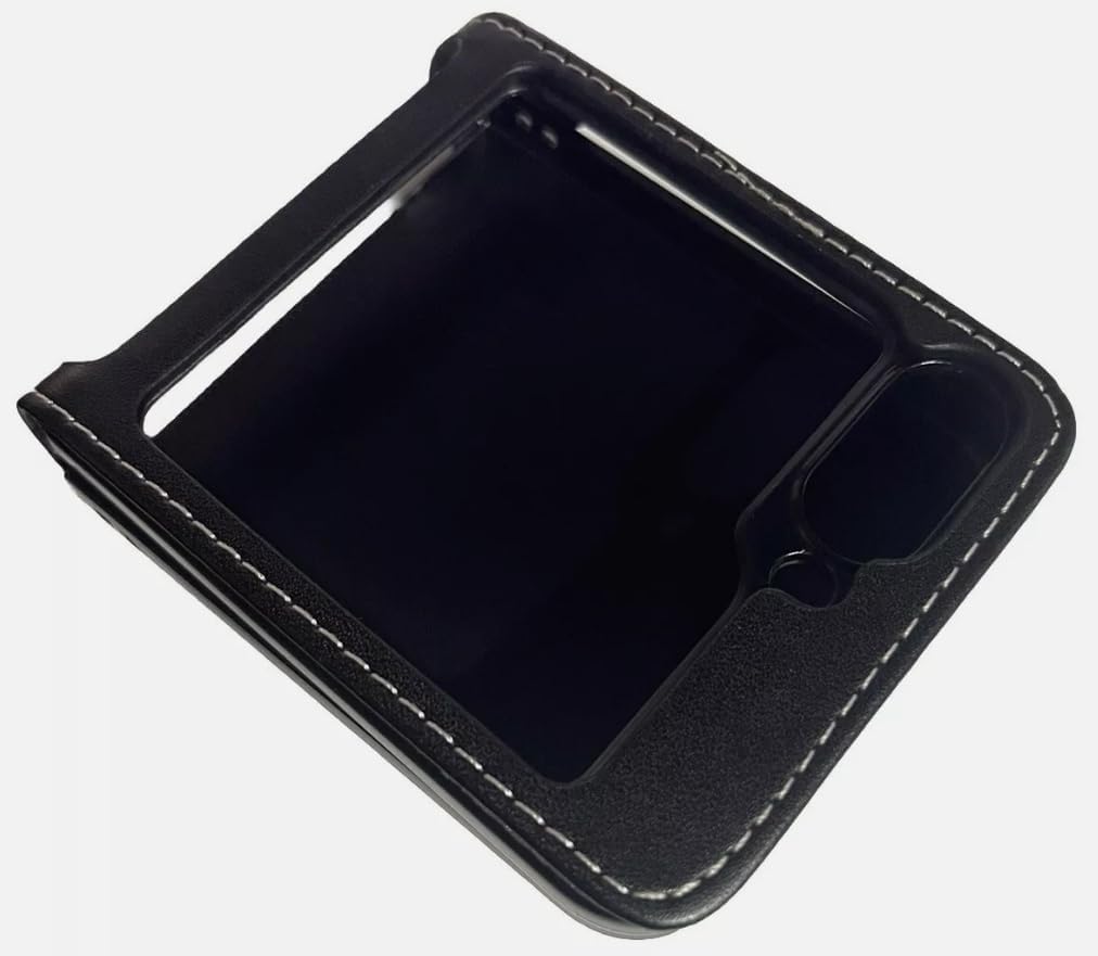 For Samsung Galaxy Z Flip 7 FE Synthetic Leather Flip Case - Black PU Leather Folio with TPU Gel Protection Against Impacts (Black, Samsung Galaxy Z Flip 7 FE)
