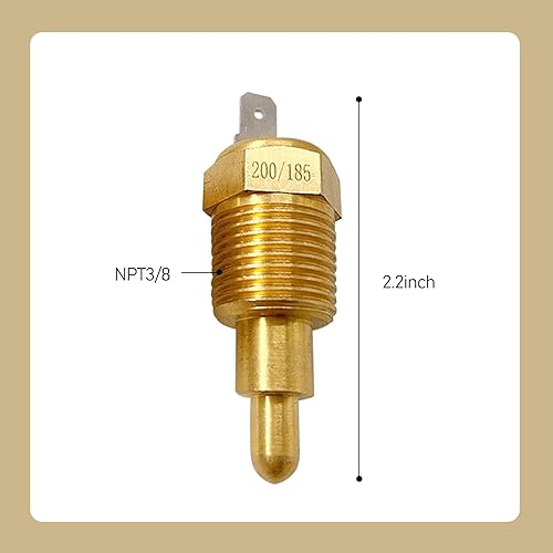 Miniatura 4 de yvshy Pack of 1 Electric Engine Cooling Sensor Switch, Fan Temperature Switch, 200 to 185 Degrees Adjustable Temperature Switch, with 38" Pipe