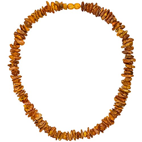 Preisvergleich Produktbild Jobo Damen-Halskette mit Bernstein Natur 45 cm