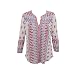 Lucky Brand Women's Woodblock Border Top