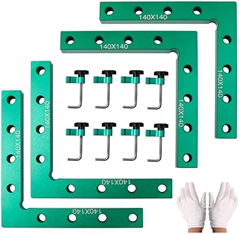 Rocomoco 90 Degree Positioning Squares Corner Clamp for Woodworking, 5.5 Inch Right Angle Cabinet Clamps Aluminum Alloy Carpenter Clamping Squares Tools for Woodworking Picture Drawers