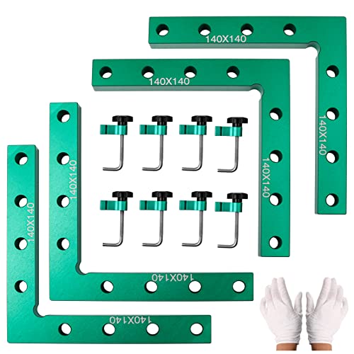 Rocomoco 90 Degree Positioning Squares Corner Clamp For Woodworking, 5.5 Inch Right Angle Cabinet Clamps Aluminum Alloy Carpenter Clamping Squares Tools For Woodworking Picture Drawers #TOP2