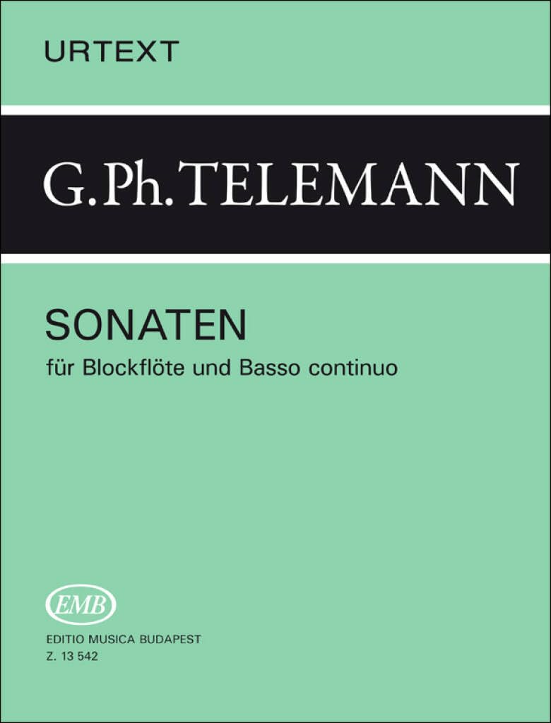 Sonatas for recorder and basso continuo (Recorder and piano)      Sheet music – January 1, 1995