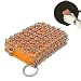 Produktbild BBLAC 2KEY Ringreiniger Gusseisen Reiniger Edelstahl Kettengeflecht Scrubber für Bratpfanne, Spülschwamm, Kettenflechte, Grill Putzen, BBQ Reiniger, mit langlebigem Wandhaken (Plus)