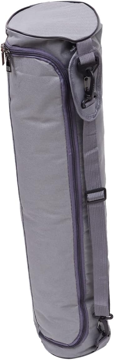 Toyvian Canvas Yoga Mat Carry Bag Single Shoulder Storage Tote Capacity for Gym Sports Travel Hiking with Zipper Closure Gray