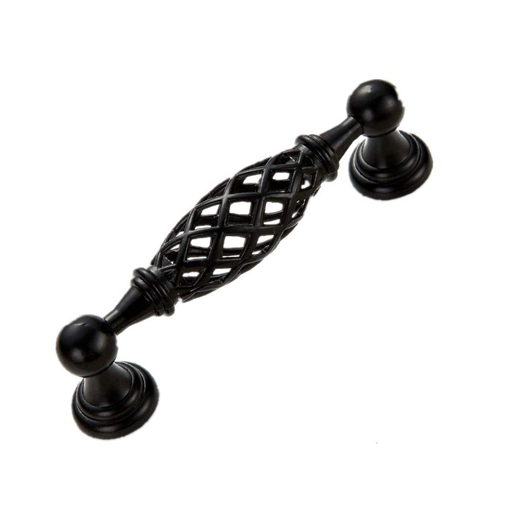 Stnyanxd Black 128Mm Antique Cabinet Drawer Handles 4Pcs Birdcage Door Handle Vintage Furniture Kitchen Closet Handle Pull 96Mm(Black 128Mm)