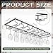 Kritkin 8 Row Wine Glass Rack Under Cabinet Holds up to 16-24 Glasses Under Cabinet Stemware Wine Glass Holder Extreme Large Hanger Hanging Wine Glass Holder for Cabinet Kitchen Bar Counter Black