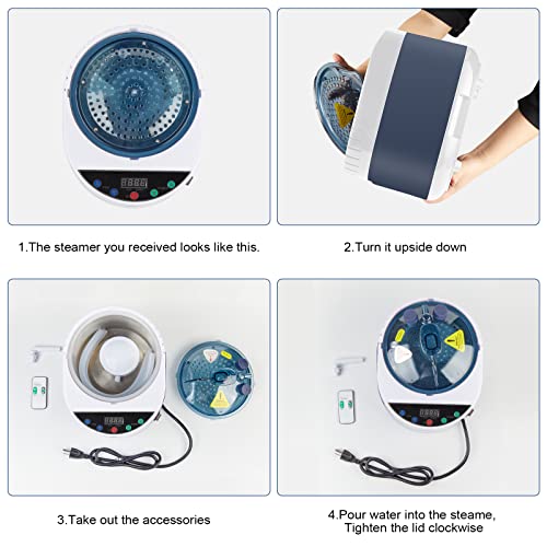Image of Sauna Steamer, Portable Steam Generator with Remote Control, 4 Liters Stainless Steel Sauna Steamer Pot, Sauna Steam Machine with Timer Display, 1500W Home SPA Fumigation Sauna Steam Machine