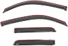 Window Rain Guards, Compatible with 2019-2025 Dodge Ram 1500 Quad Cab, Slim in-Channel Style SmokeTinted Acrylic, 4PCS, Side Window Deflectors