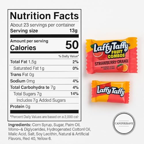 Caramelos combinados fresa y naranja, 47 piezas, 1 lb miniatura 2