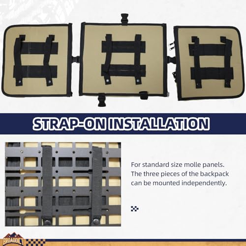 Image of Molle Panel Organizer For Multi-Size Molle, 4-In-1, Modular Molle Backpack, Molle Panel Accessories Sling Bag Shoulder Sling Pack Molle