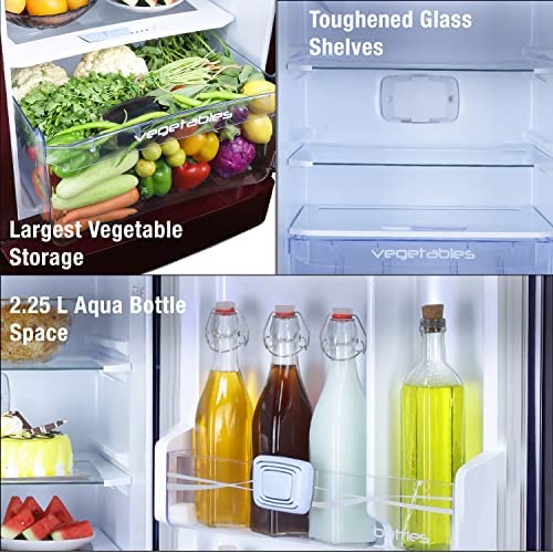 Image of Godrej 210 L 5 Star Inverter, Jumbo Vegetable Tray Direct Cool Single Door Refrigerator Appliance With Base Drawer(RD EDGEPRO 225E 53 TDI MN WN, Marine Wine)