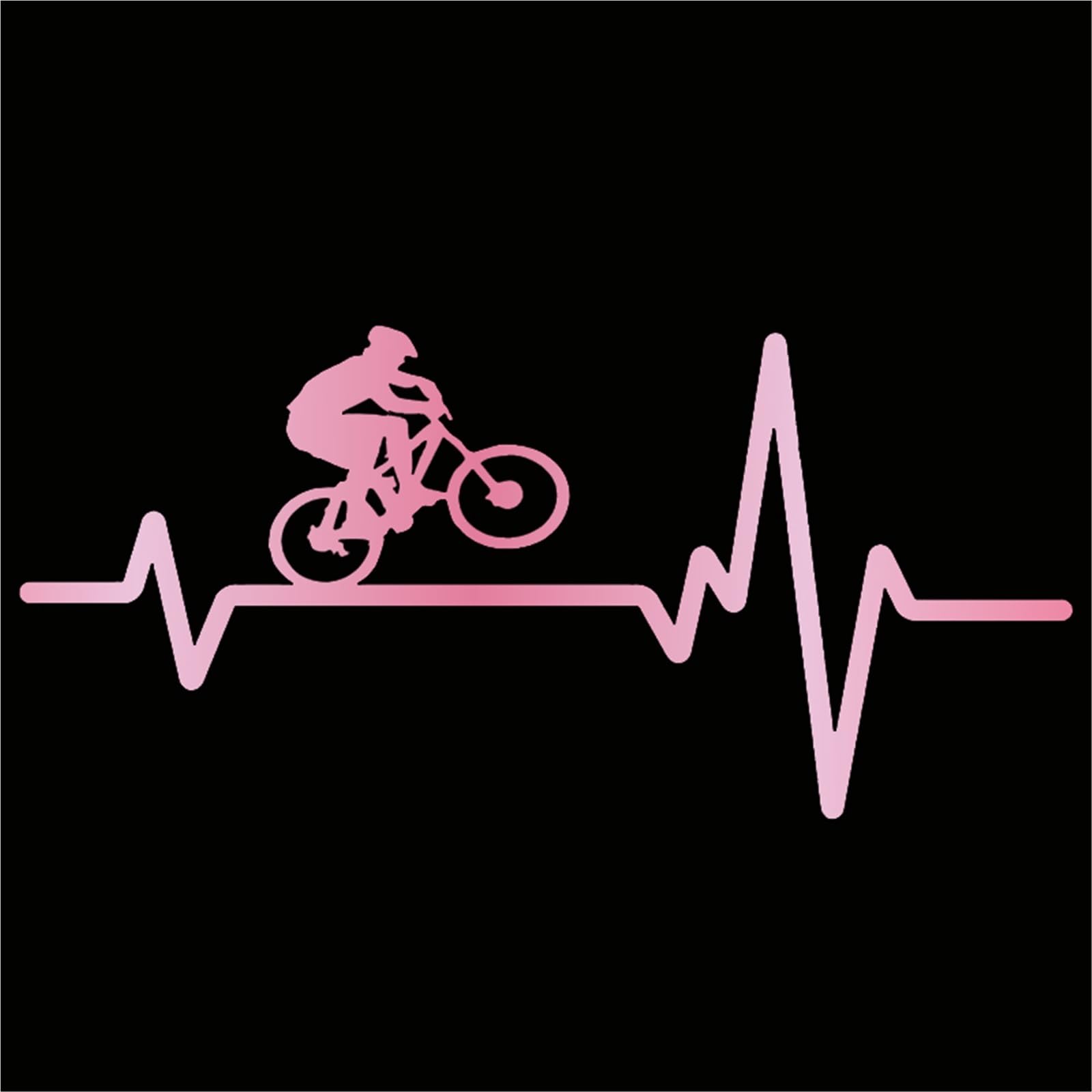 HAfgDJ Motorcycle Car Sticker Cycling Mountain Bike Helmet Heartbeat Stickers and Decals Funny Stickers On Car Styling Creative