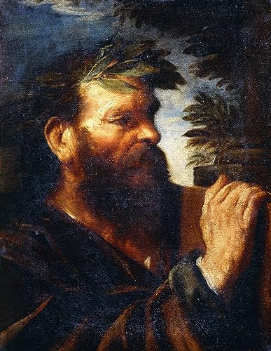 Poster Tête de sauge Pier Francesco Mola 58x90cm toile sans cadre
