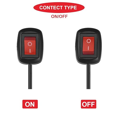 Miniatura 5 de Interruptor basculante para coche, interruptor de encendido y apagado, interruptor de botón pulsador de CC de 12 V, interruptor de tira de luz LED,