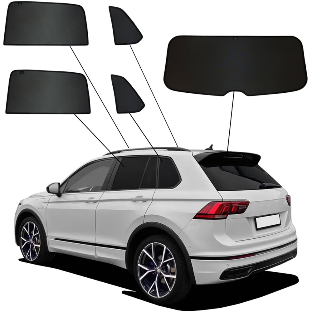 SunClip Privacy & Sun protection compatible with Volkswagen Tiguan II 2016-2024 excl. Allspace
