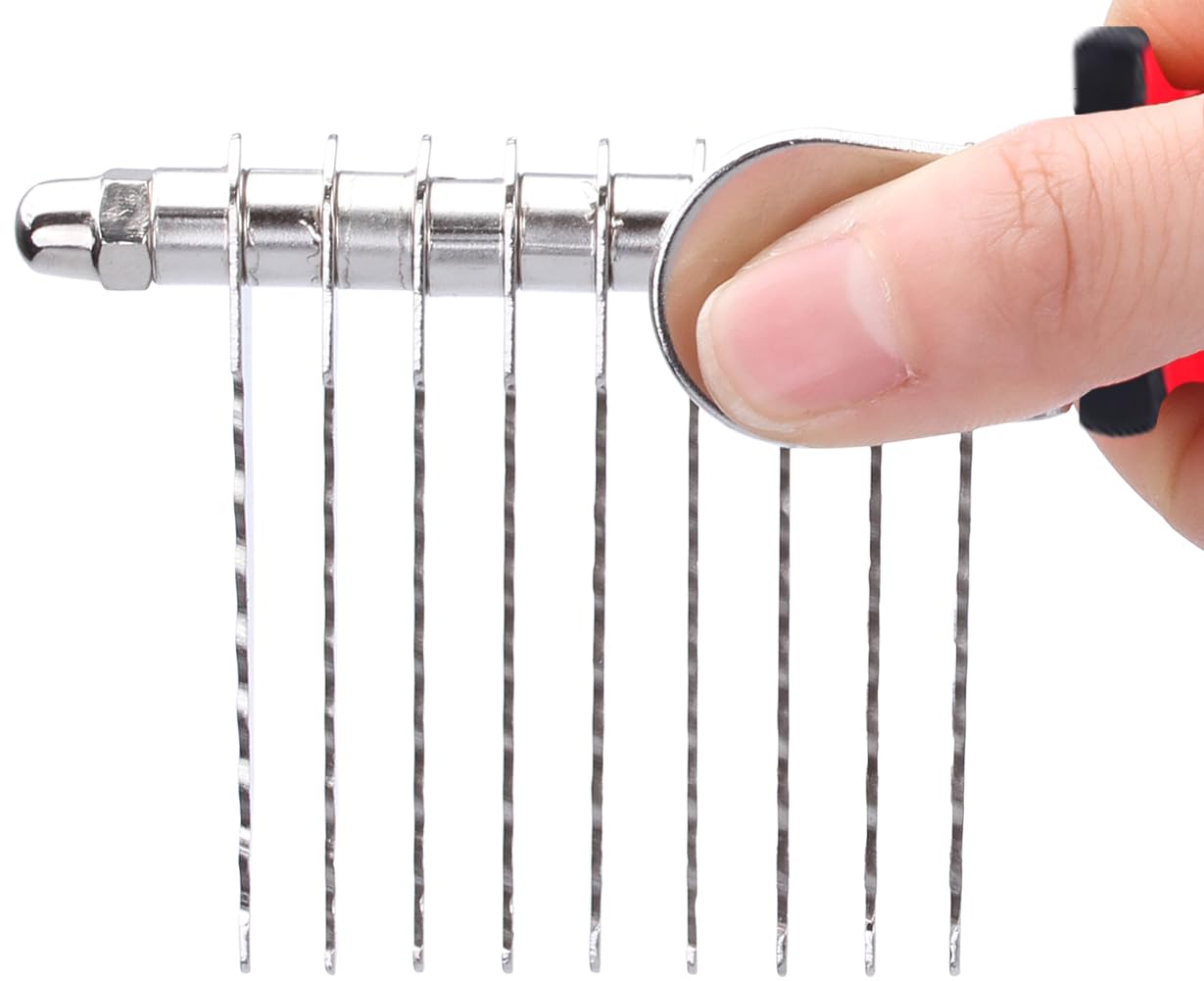 qumy Dematting Dog Kamm Rake Kamm Trimmer Edelstahl Fellpflege Kamm entfernen Dead, mattierte oder Knoten Haar