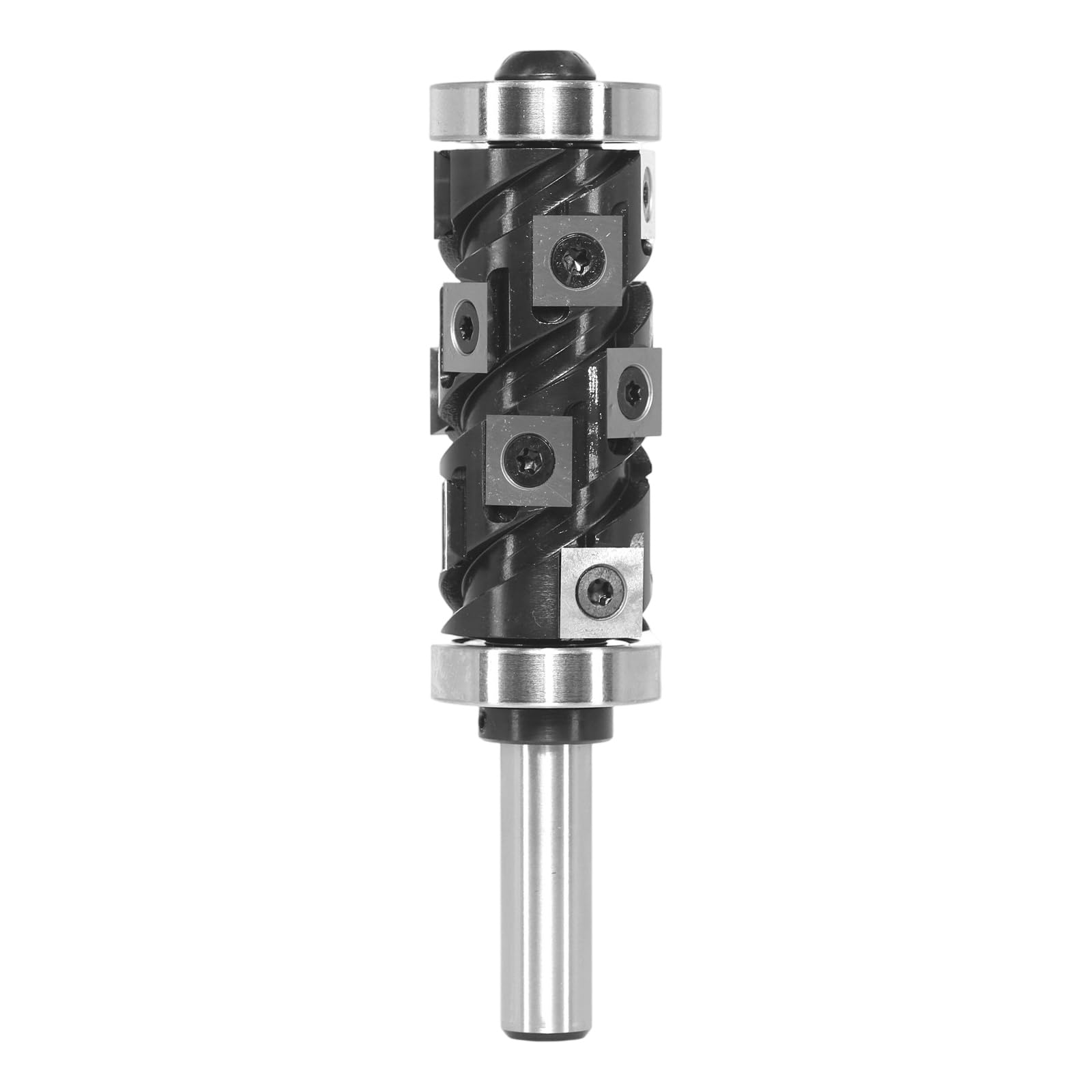 Industrial Strength Fast Speed Helical Cutting Router Bit Cutter with Multi Flute Design and Top Bottom Bearing Industrial Woodworking Helical Cutter
