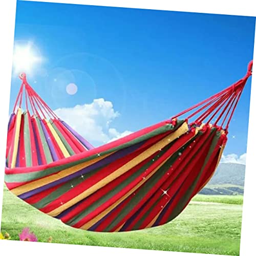 Hamac de camping en toile double supérieure avec fixations UPKOCH rouge
