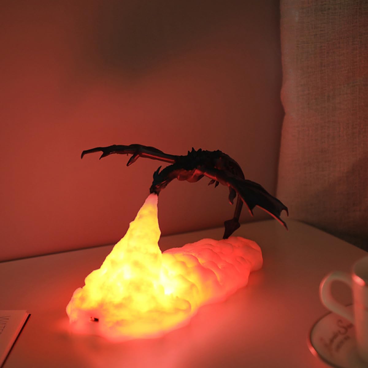 MAGICLULU Lámpara LED Decorativa de Dinosaurio 3d para Noche Carga Usb, Luz de Ambiente Delicada Adecuado para Fiestas y Decoración Infantil