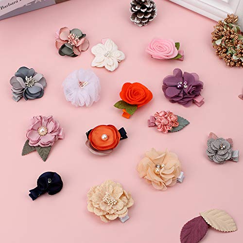 Hair Clips For Baby Hair Clips Set For Little Girls, Toddler, Kids, Fully Lined Flower Hair Accessories For Baby Girls (Multicolored) #TOP1