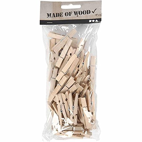 Clothes Peg, size 48x6 mm, birch, 50pcs, Other - Image 5