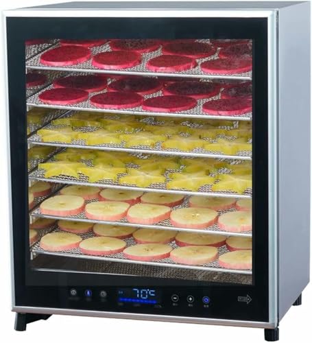BTOIASYHF Deshidratador de Alimentos de 6 bandejas, secador de deshidratación de Aperitivos, Frutas, Verduras, Hierbas, Carne, máquina de Secado de Acero Inoxidable