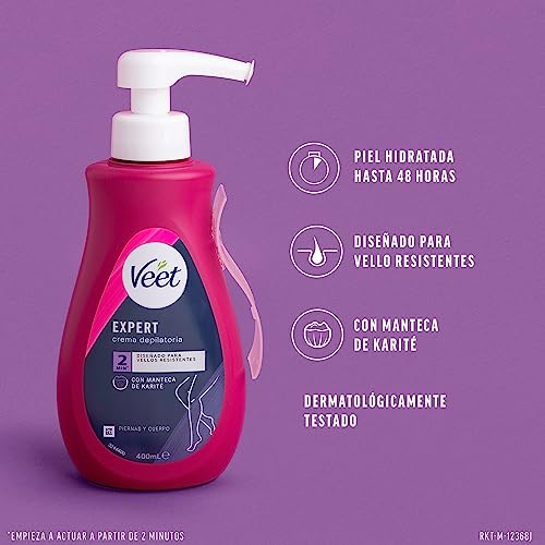 Descubre la mejor manicura y pedicura de LugoPulsa aqui 👈🏼 y pide cita Veet-Expert-Crema-Depilatoria-Mujer-para-Cuerpo-y-Piernas-con-Mateca-de-Karite-400-ml