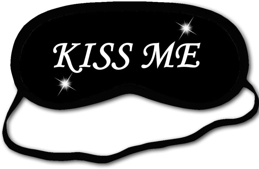 EnnE Sleep Mask & Blindfold with Kiss Me Super-Soft Eye Mask for Travel & Sleep Ideal Gift for Woman & Men