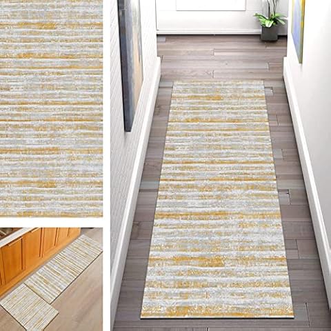 SGLGSTORE Runner Rug for Hallway Kitchen Non Slip Abstract Corridor Rugs Cover