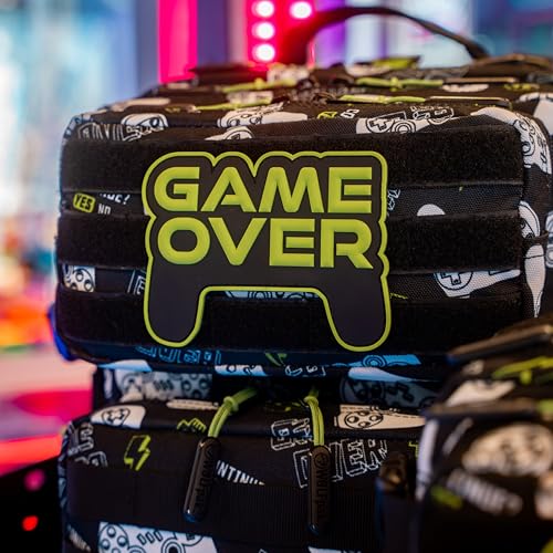 Image of WOLFpak 25L Athletic Gym Backpack (Game Over) Durable 1000D Waterproof Oxford Material w /MOLLE Webbing, Laptop Pocket & Dual Cup Holders, Durable Fitness /Travel /Military Daypack