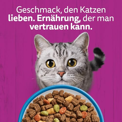 WHISKAS Trockenfutter für ausgewachsene Katzen 5 x 800g mit Thunfisch
