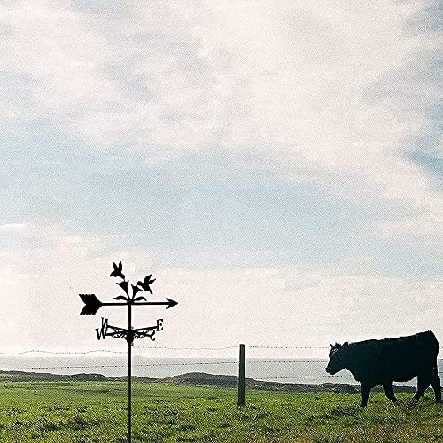 Retro Metal Weathervane Weather Vane Wind Direction Indicator Professionnel Measuring Tool With Animal Ornament For Outdoor Farm Yard Garden Gazebo Decorations-Bear Catching Fish #TOP6