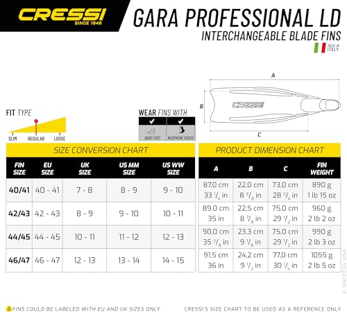 Palmes apnée Gara Professional LD Cressi pour la mer - 5